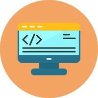 Coding Flat Style Icon vector