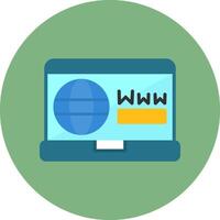 Www Flat Style Icon vector