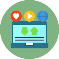 Digital Media Flat Style Icon vector