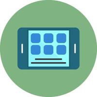Mobile Circle Style Icon vector