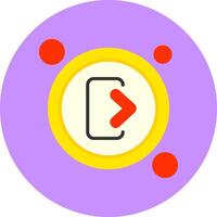 Sign Out Button Icon for Creative Projects vector