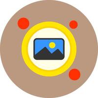 Picture Button Icon for Creative Projects vector