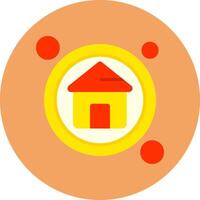 Home Button Icon for Creative Projects vector