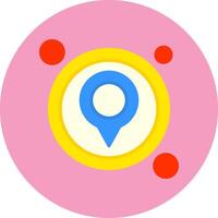 Location pin Button Icon for Creative Projects vector