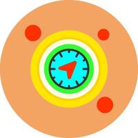 Compass Button Icon for Creative Projects vector