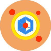 Spider Web Button Icon for Creative Projects vector
