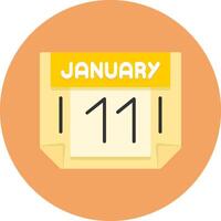 11 January Icon for Creative Projects vector