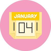 4 January Icon for Creative Projects vector