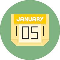 5 January Icon for Creative Projects vector