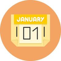 1 January Icon for Creative Projects vector