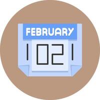 2 February Icon for Creative Projects vector