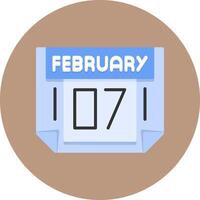 7 February Icon for Creative Projects vector