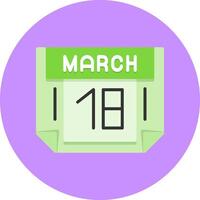 18 March Icon for Creative Projects vector