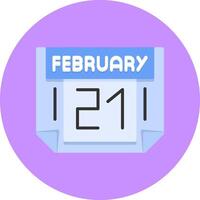 21 February Icon for Creative Projects vector