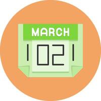2 March Icon for Creative Projects vector