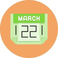 22 March Icon for Creative Projects vector