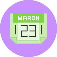 23 March Icon for Creative Projects vector