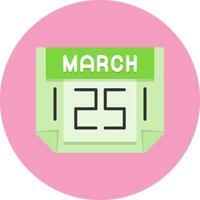25 March Icon for Creative Projects vector