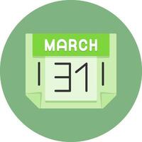 31 March Icon for Creative Projects vector