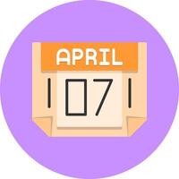 7 April Icon for Creative Projects vector
