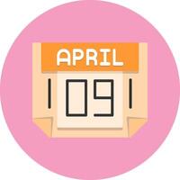 9 April Icon for Creative Projects vector