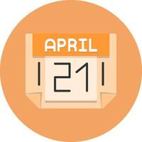 21 April Icon for Creative Projects vector