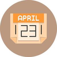 23 April Icon for Creative Projects vector