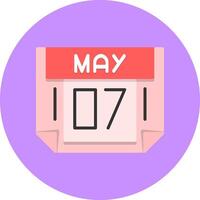 7 May Icon for Creative Projects vector