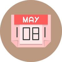 8 May Icon for Creative Projects vector