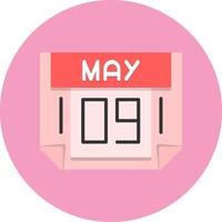 9 May Icon for Creative Projects vector