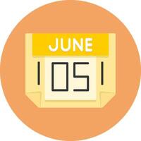 5 June Icon for Creative Projects vector