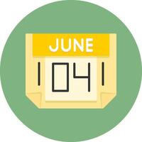 4 June Icon for Creative Projects vector