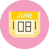 8 June Icon for Creative Projects vector