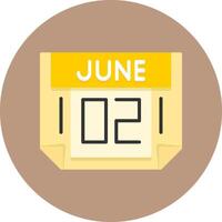 2 June Icon for Creative Projects vector