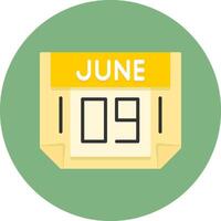 9 June Icon for Creative Projects vector