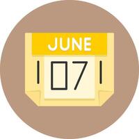7 June Icon for Creative Projects vector