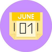 1 June Icon for Creative Projects vector