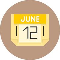 12 June Icon for Creative Projects vector