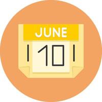 10 June Icon for Creative Projects vector