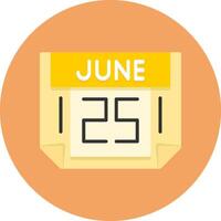 25 June Icon for Creative Projects vector