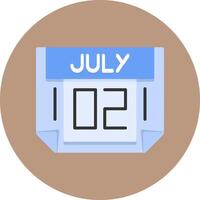 2 July Icon for Creative Projects vector