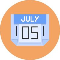 5 July Icon for Creative Projects vector