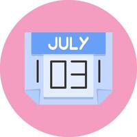 3 July Icon for Creative Projects vector