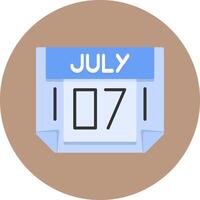 7 July Icon for Creative Projects vector
