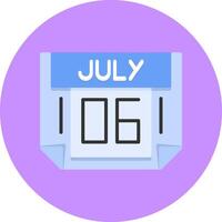 6 July Icon for Creative Projects vector