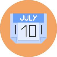 10 July Icon for Creative Projects vector