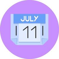 11 July Icon for Creative Projects vector