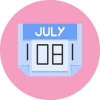 8 July Icon for Creative Projects vector