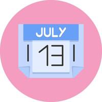 13 July Icon for Creative Projects vector
