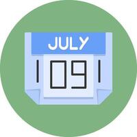 9 July Icon for Creative Projects vector